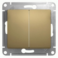 Systeme Electric GLOSSA мех. выкл. (перекл. проходной) СУ 2 кл. титан (пл.осн.) GSL000465 (20!)