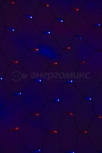 "Гирлянда-сетка ул. 2х1,5м, черн. ПВХ, 288LED Красные/Синие 215-023 Neon Night