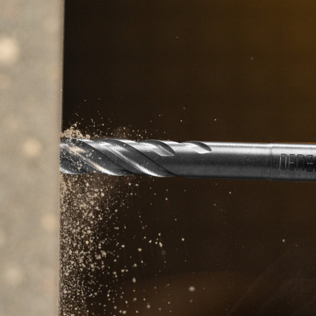 Бур по бетону, цельная крестовая пластина, 10x115 мм, SDS PLUS Denzel