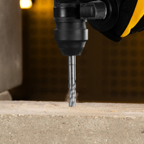 Бур по бетону, цельная крестовая пластина, 10x115 мм, SDS PLUS Denzel