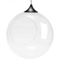 APEYRON Фитосв-к подвесной св/д стекл.шар 200мм 220V 1W кабель 1м черный (без наполнения) FT-15-01
