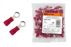 TDM наконечник НКИ 1,25-5 кольцо 0,5-1,5мм кр. dкол.=5мм Sпров=0,5-1,5мм(уп.100шт цена за ГУ) SQ0502