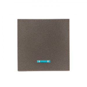 EKF Валенсия лиц. панель выкл. 1 кл. с индикатором 10А графит Al/Cu (корпус PC) ESV10-L-121-60