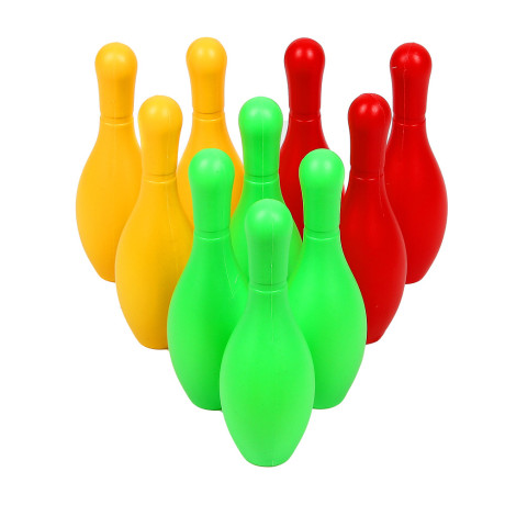 SILAPRO Набор для игры в боулинг (кегля 16см-10шт, шар d9см-2шт), пластик