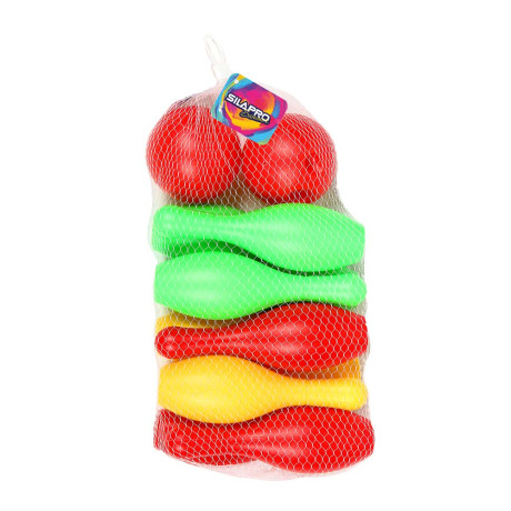 SILAPRO Набор для игры в боулинг (кегля 16см-10шт, шар d9см-2шт), пластик