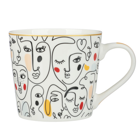 Кружка тм MILLIMI Авангард, 400мл, фарфор, 4 дизайна