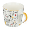 Кружка тм MILLIMI Авангард, 400мл, фарфор, 4 дизайна