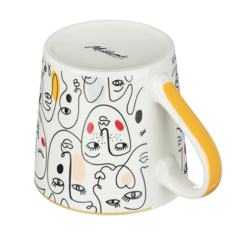 Кружка тм MILLIMI Авангард, 400мл, фарфор, 4 дизайна