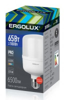 Ergolux высокомощ. E27/E40 65W(6500lm 270°) 6500K 6K матовая 140x253 серия PRO LED-HW-65W-E40-6K