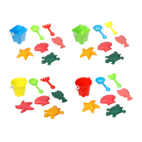 ИГРОЛЕНД Набор садовых инструментов "Игры в песке" 7 предметов, РР, 13х8х5см, 4 дизайна