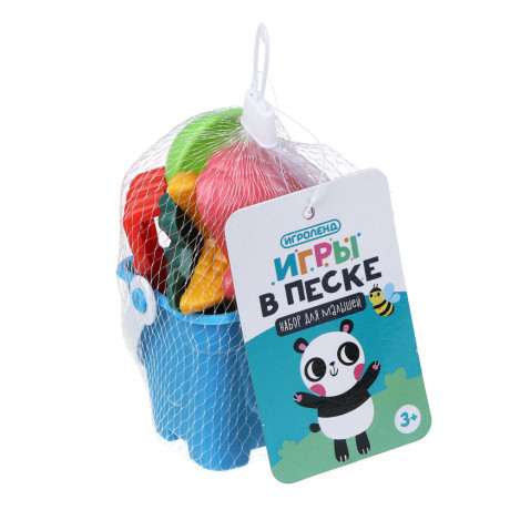 ИГРОЛЕНД Набор садовых инструментов "Игры в песке" 7 предметов, РР, 13х8х5см, 4 дизайна