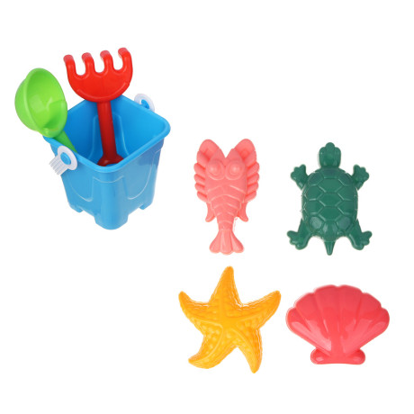 ИГРОЛЕНД Набор садовых инструментов "Игры в песке" 7 предметов, РР, 13х8х5см, 4 дизайна