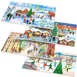 Доска разделочная "Зимние города", 29*17см (кратность 4!!!), береза МТ2-143 Мультидом