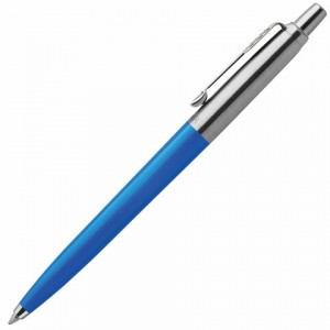 Ручка шариковая PARKER "Jotter Plastic CT", корпус синий, детали из нержавеющей стали, блистер, синя