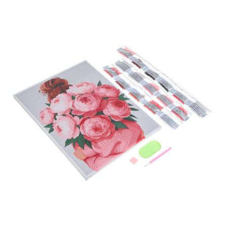 ХОББИХИТ Картина из страз, комплект: твердая основа, стразы, стилус, 30х40см, 5-10 дизайнов