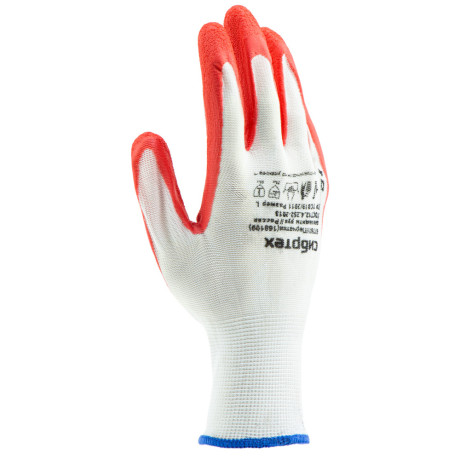 Перчатки трикотажные полиэфирные, латексное рельефное покрытие, Россия, Сибртех