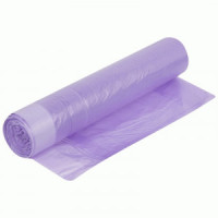 Мешки д/мусора 35л, с завязками, 15шт, 18мкм, ПНД, фиолетовый (30!) 107146 Рыжий кот