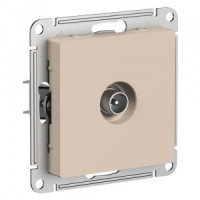 Systeme Electric AtlasDesign мех. конн. TV антен СУ 1 мест. песочный(пл.осн, RG6 0,7dB)ATN001293(5!)