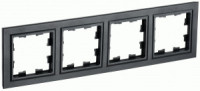 IEK BRITE Рамка СУ 4 мест. РУ-4-БрЧ черный BR-M42-K02