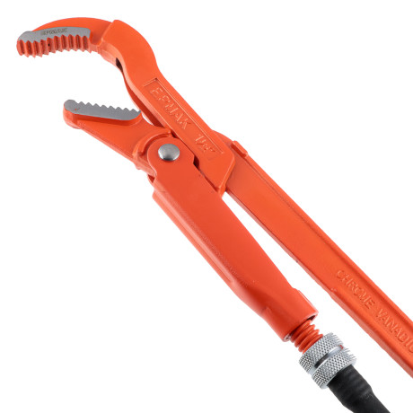 ЕРМАК Ключ трубный рычажный изогн. губы, р-р 1 1/2"