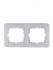 Lezard KARINA LIFE рамка 2 мест. (горизонт.) б/вст жемчужно-бел. перламутр (ABS) 708-3000-147
