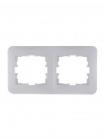 Lezard KARINA LIFE рамка 2 мест. (горизонт.) б/вст жемчужно-бел. перламутр (ABS) 708-3000-147