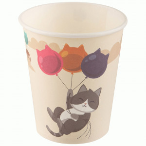Стакан однораз. бумажный 0,21л Cats (6шт/уп,цена за уп) (кратн.12!) 109338 Волшебная страна