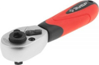 Трещотка ЗУБР &quot;МАСТЕР&quot; д/торц голов и бит (1/4&quot;), Cr-V, 72 зубца, хром покр zu27735-1/4