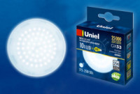 Uniel GX53 св/д 10W(900lm) 6500K 6K 75х26 матовая LED-GX53-10W/6500K/GX53/FR