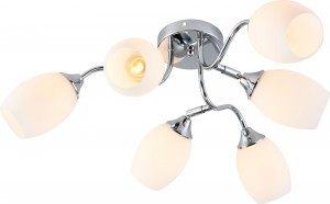 Rivoli люстра Hollie 3135-306 6хE27 60W хром, белый 620х620х220 55379