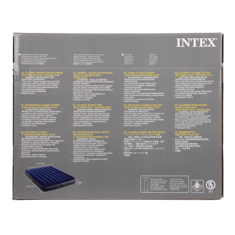 INTEX Матрас надувной CLASSIC DOWNY, 191x137x25см, до 272кг, 64758