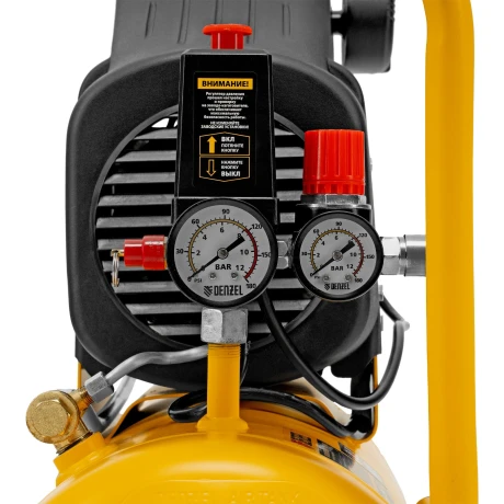 Компрессор воздушный DLC1300/24 безмасляный 1.3 кВт, 24 литра, 206 л/мин Denzel