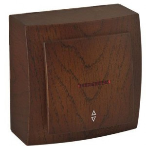 Nilson выкл. 1 кл. ОУ (инд.) (проходной), Themis, орех 26271008