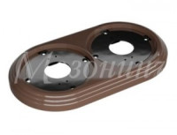 МЕЗОНИНЪ РЕТРО УСАДЬБА Рамка 2-местная пластиковая, какао GE30702-70