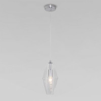 Eurosvet св-к подвесной  E14 1x60 Вт 130х130х1200 металл прозрачный/хром Prism 50236/1 a058956