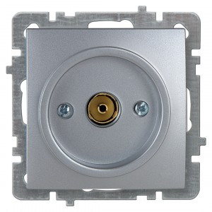 Nilson TOURAN мех. роз. TV СУ 1 мест. серебро (концевая, RG6) 24130429