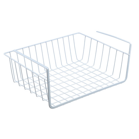 VETTA Корзина подвесная на полку, 35х26х13,5см, металл, белый цвет