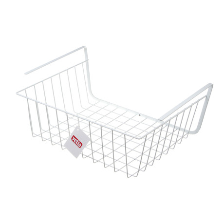 VETTA Корзина подвесная на полку, 35х26х13,5см, металл, белый цвет