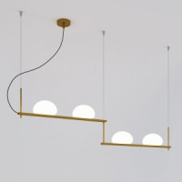 Eurosvet св-к подвесной G9 4x25 Вт 1560х1560х1200 металл белый/латунь Stair 70145/4 a061376