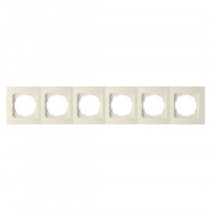 Nilson рамка 6 мест. TOURAN, кремовый 24120096