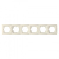 Nilson рамка 6 мест. TOURAN, кремовый 24120096