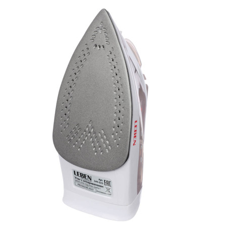 LEBEN Утюг с отпаривателем 1600 Вт, подошва - тефлон, бежевый