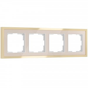 Werkel рамка СУ 4 мест. Baguette W0042851 (айвори/латунь) a062783