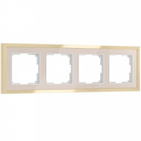 Werkel рамка СУ 4 мест. Baguette W0042851 (айвори/латунь) a062783