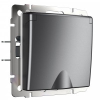 Werkel мех. роз. СУ 1 мест. 16А, земля, крышка, шторки IP44 (графит матовый) W1171264 a063105