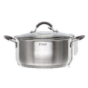 Кастрюля нерж сталь с крышкой Lira 4,7л, стенки 0.5мм дно 4,0мм, индукция TalleR TR-11024