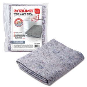 Тряпка д/мытья пола ЛАЙМА эконом, 80х100 см, 80% хлопок, 20% полиэстер, пл. 180 г/м2, 600836
