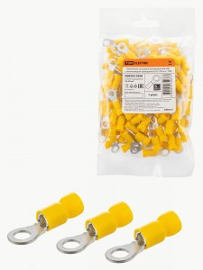 TDM Наконечник кольцевой изолированный НКИ с легким вводом проводника 6,0-5 (100 шт.)  SQ0502-0208