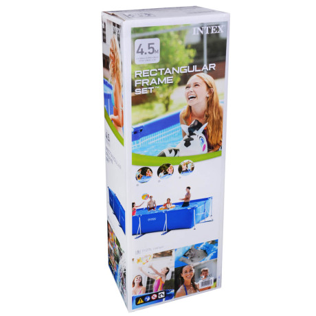 INTEX Бассейн каркасный Rectangular Frame 450x220х84см 7127л, 28273NP