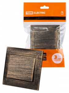 TDM Лама выкл. СУ перекрестный 1 кл. 10А старинная бронза SQ1815-0770